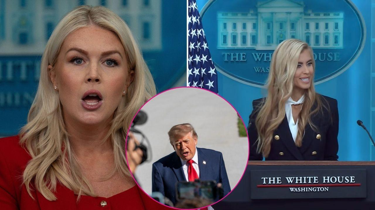 Image of Karoline Leavitt, Donald Trump, and Katie Zacharia
