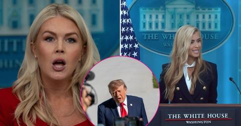 Image of Karoline Leavitt, Donald Trump, and Katie Zacharia