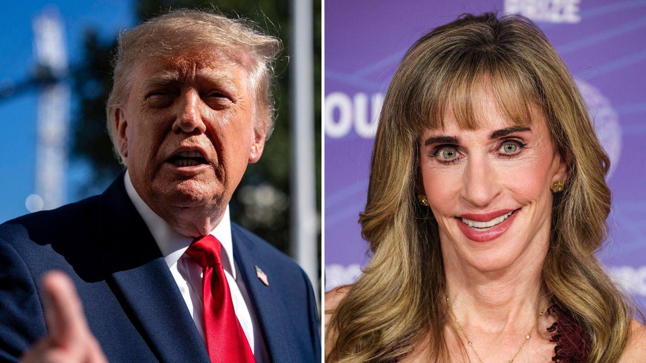 Split image of Donald Trump and Susan Dell