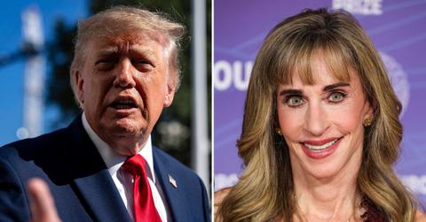 Split image of Donald Trump and Susan Dell