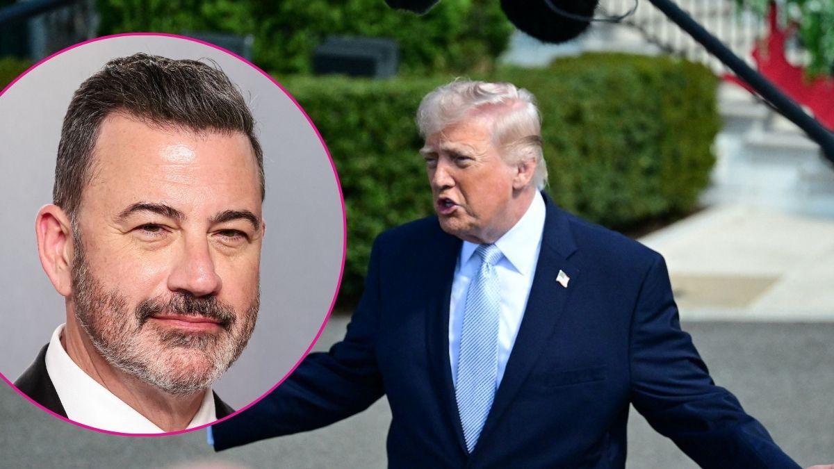 Composite photo of Jimmy Kimmel and Donald Trump.