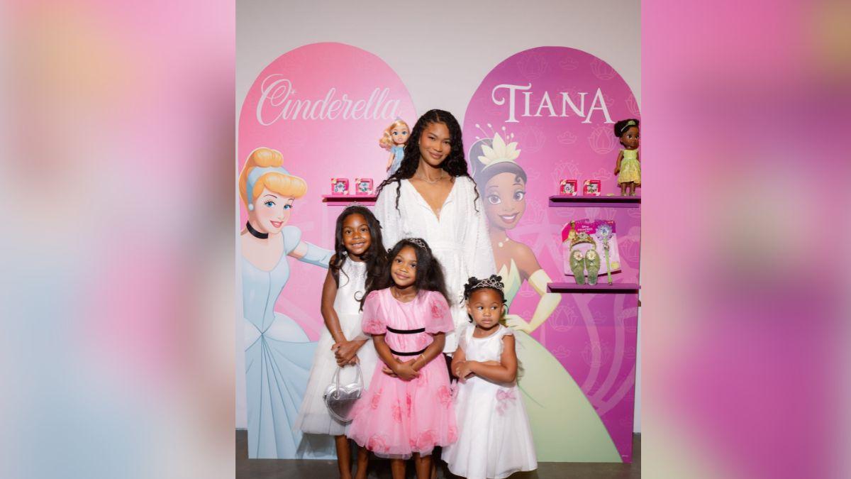 pic of Chanel Iman with her three daughters. 
