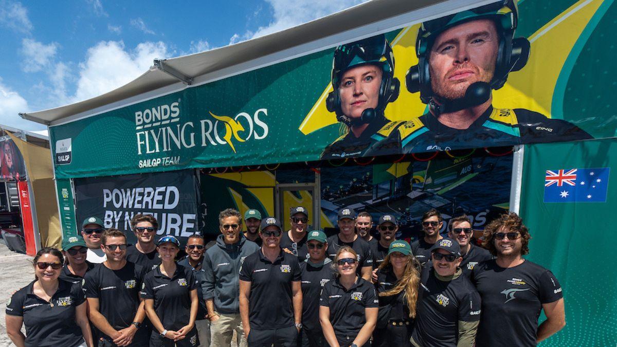 sailgp welcomed ryan reynolds for a high speed sail aboard the australian f
