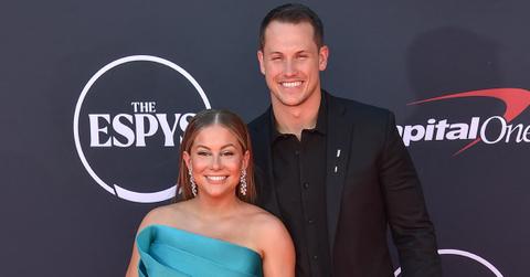 A photo of Shawn Johnson East and her husband, Andrew East.