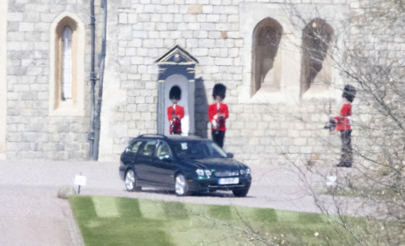 members of the royal family leaving windsor castle