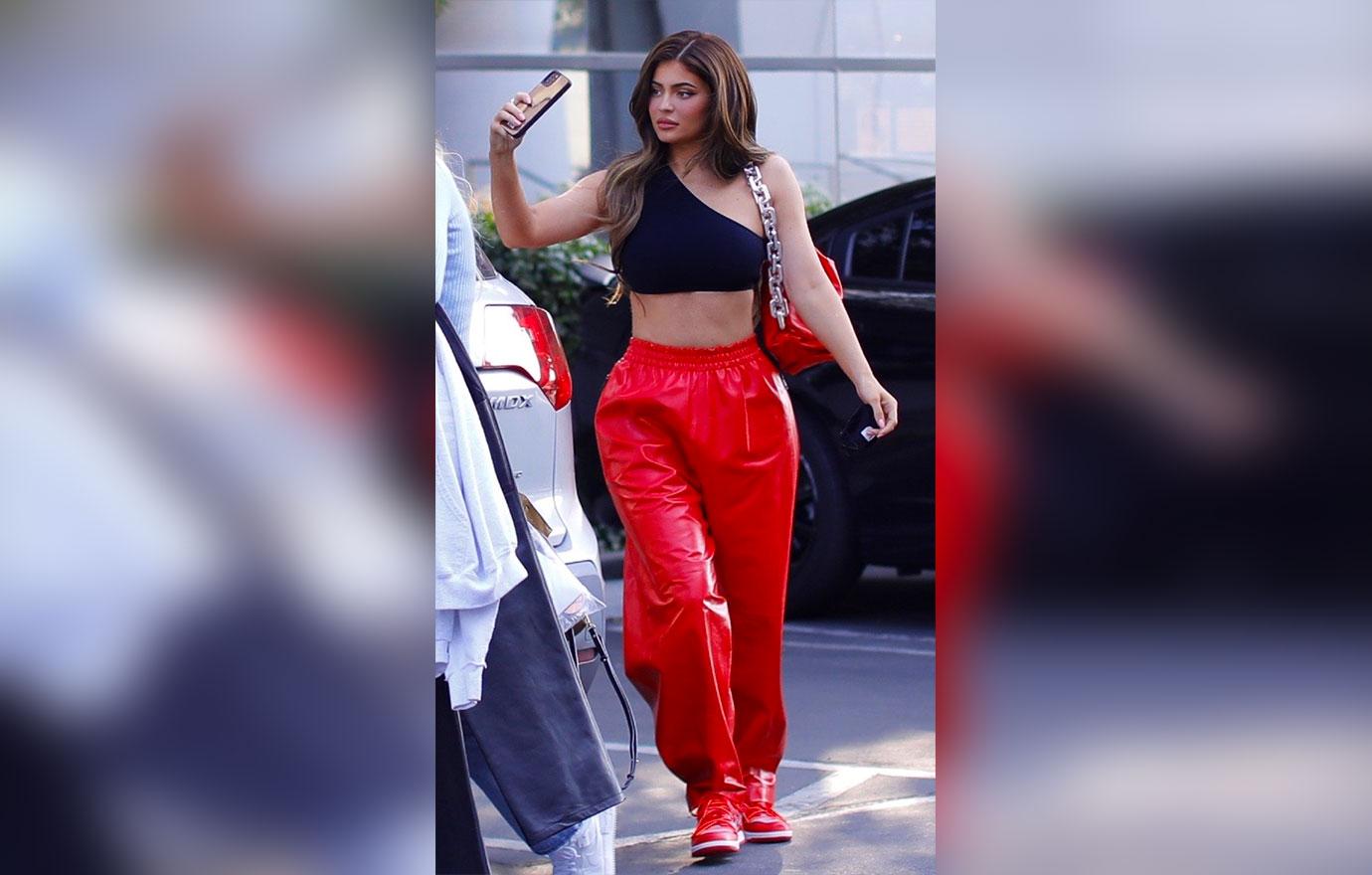 Kylie Jenner is red hot as she is seen leaving a photoshoot