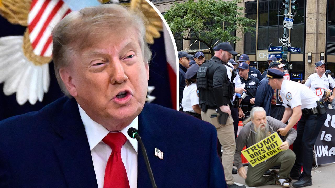 Image of Donald Trump and rally goer