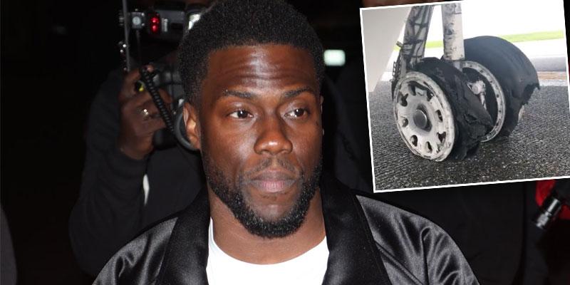 Kevin Hart Plane Accident Tire Busted Photos
