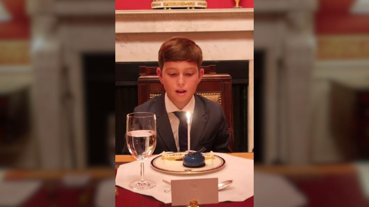 Image of Ivanka making sure her son Joseph's milestone 13th birthday was one to remember.
