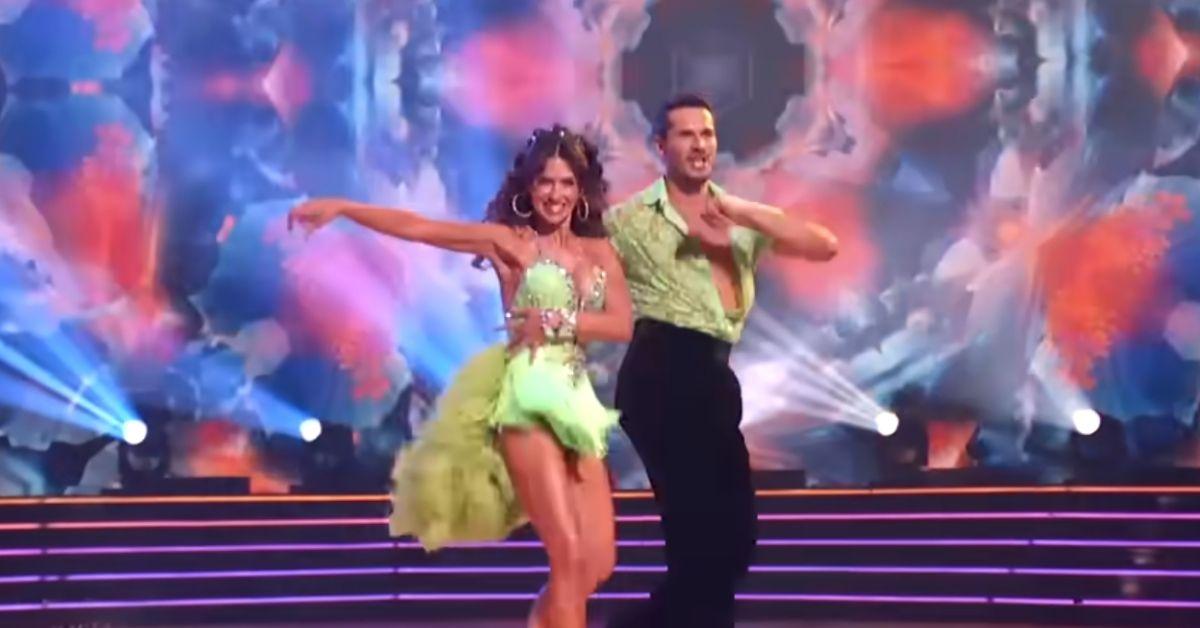 image of Hilaria Baldwin's final gown, inspired by Princess Leia, made dancing difficult due to excess fabric.