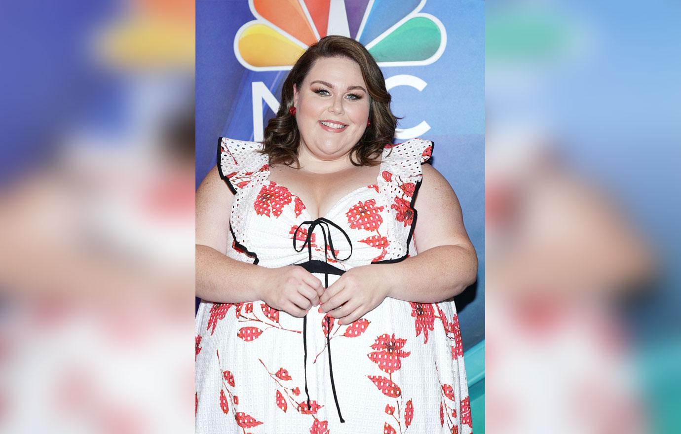 Chrissy Metz Wearing Floral Print Dress chrissy metz weight struggles