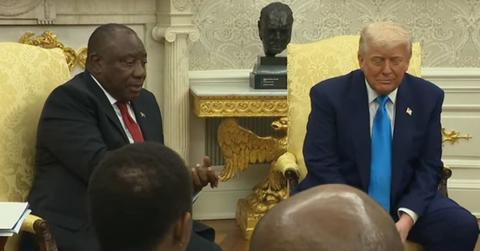 photo of Cyril Ramaphosa and Donald Trump