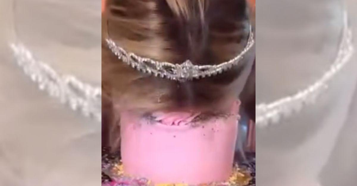 photo of Sparkles flew everywhere as the model blew out her candles