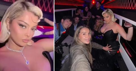 Two photos of Bebe Rexha