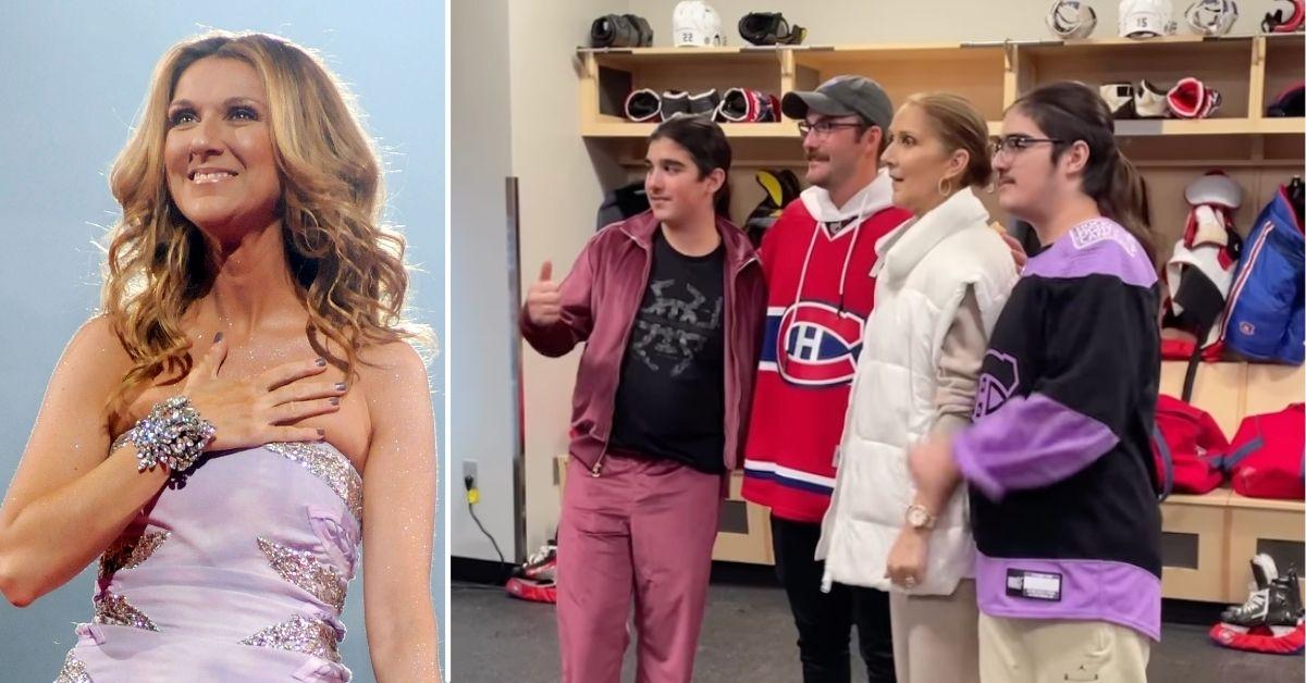 Celine Dion & Sons Attend Hockey Game In Rare Outing Since Diagnosis