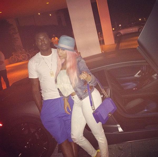 Nicki Minaj and rapper beau Meek Mill enjoy relaxed evening at