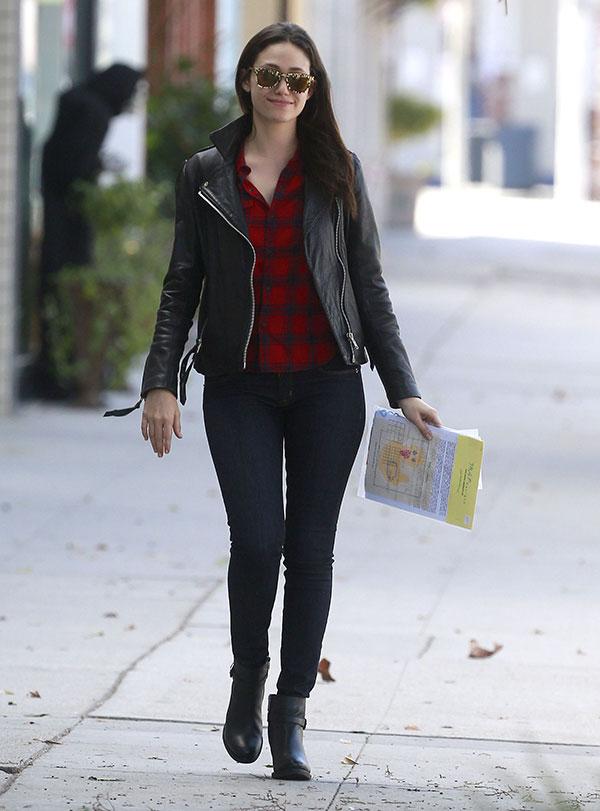 Emmy Rossum Plaid