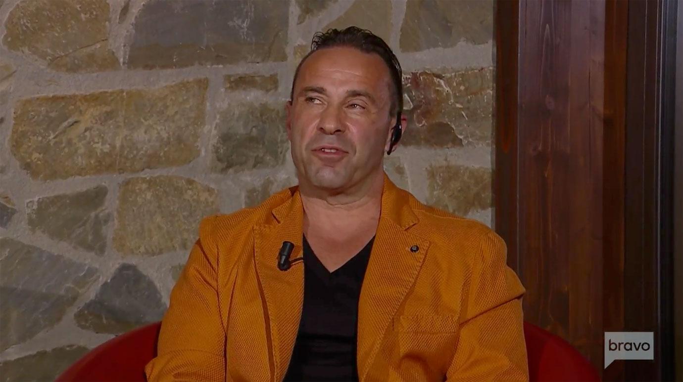 Joe Giudice Orange Jacket Teresa Giudice Andy Cohen Interview