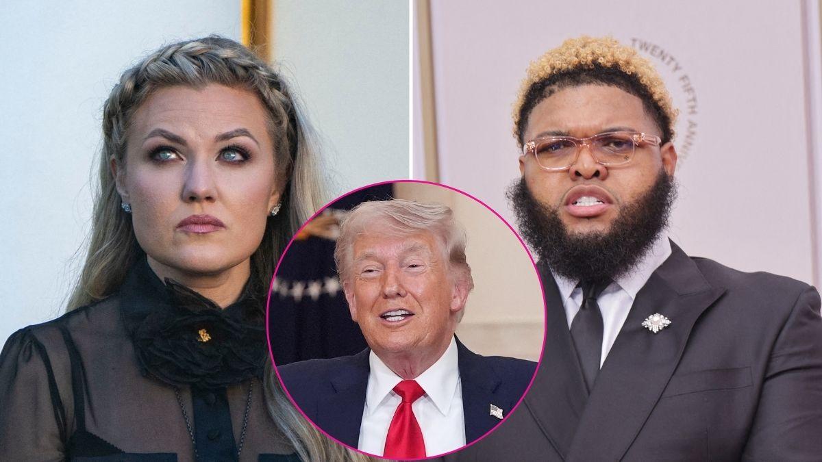 Composite photo of Erika Kirk, Druski and Donald Trump.