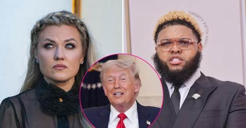 Composite photo of Erika Kirk, Druski and Donald Trump.