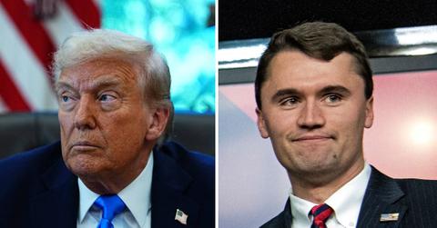 trump goes off script charlie kirk tribute