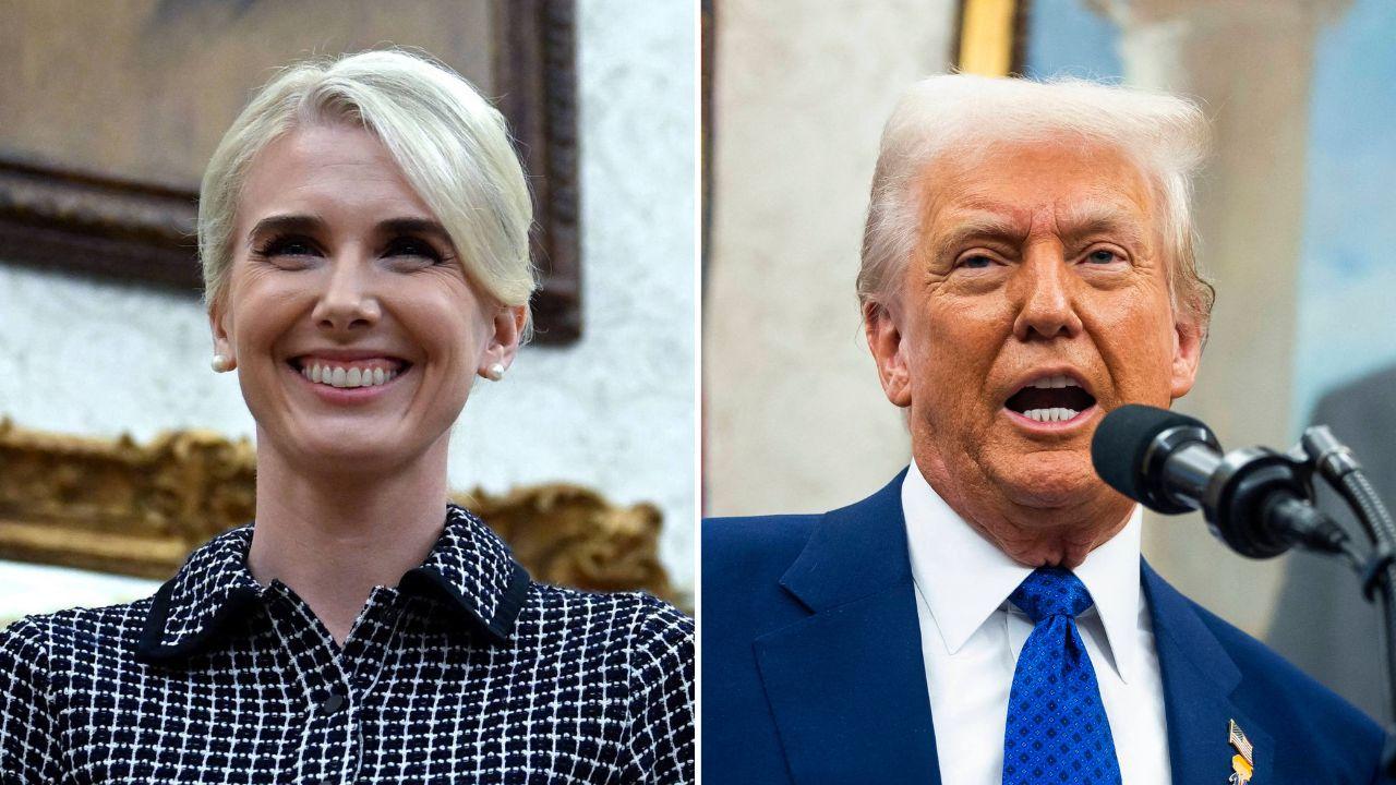 Photo of Natalie Harp and Donald Trump.