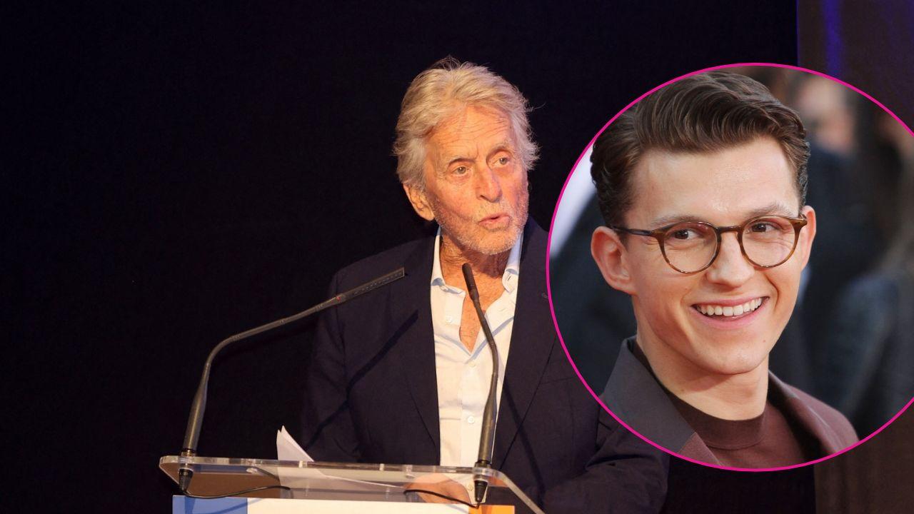 Image of Michael Douglas and Tom Holland