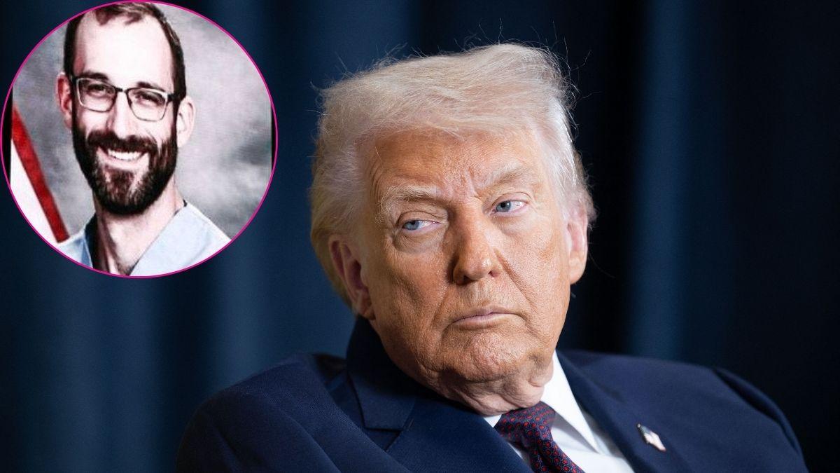 composite photo of donald trump and alex pretti