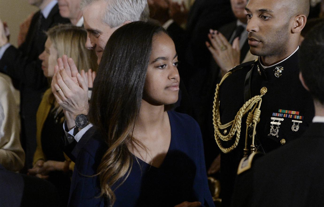 What did Malia do on her last night in the White House?