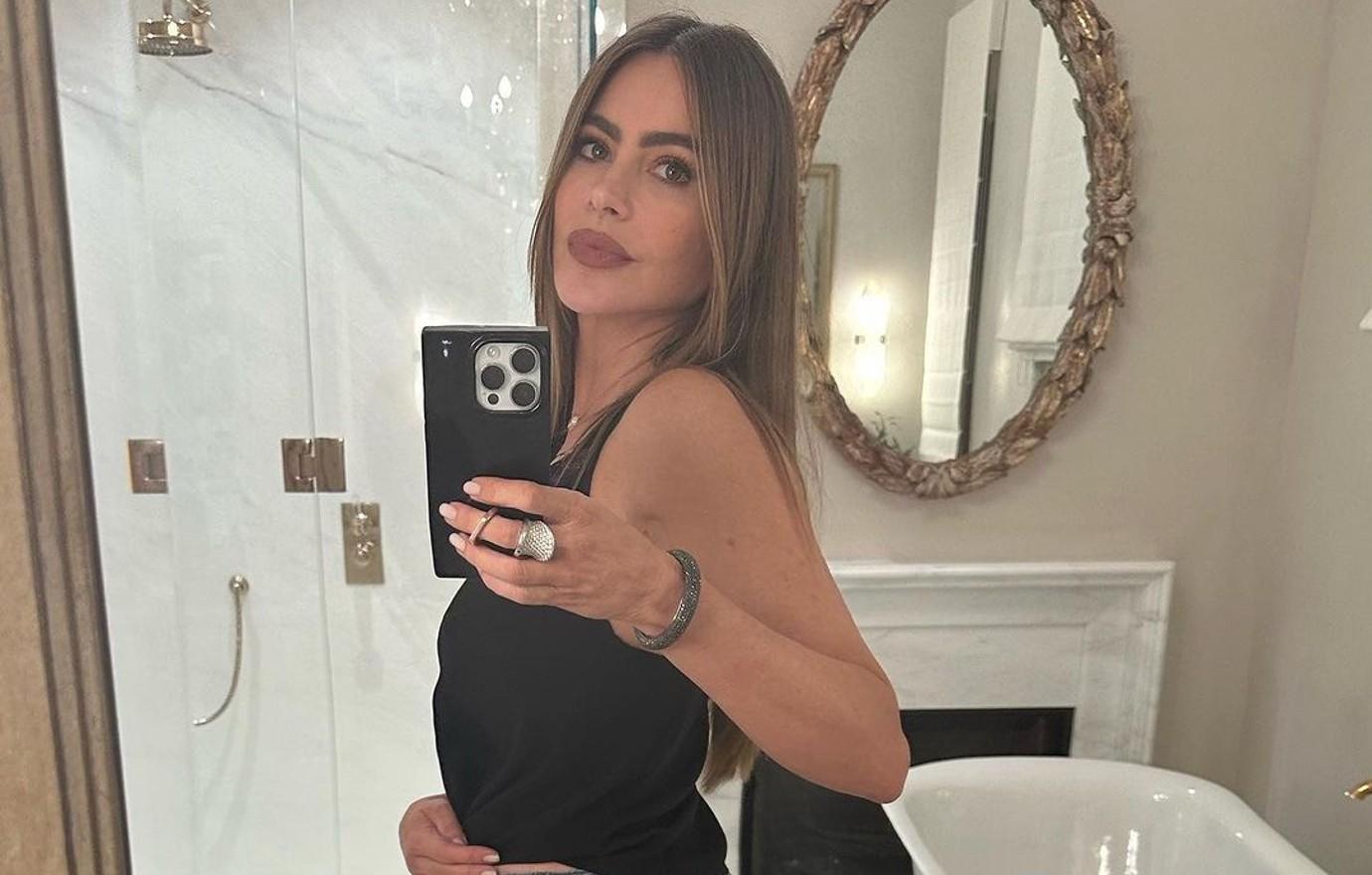Sofia Vergara, 51, shows off her legs in a sexy black bodysuit proving she  is still in top shape after being seen on several dates with Justin  Saliman