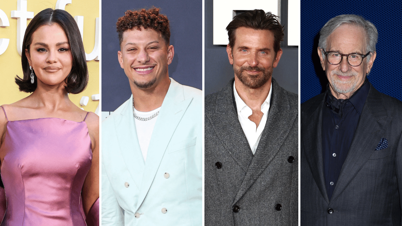 Selena Gomez;Patrick Mahomes;Bradley Cooper;Steven Spielberg