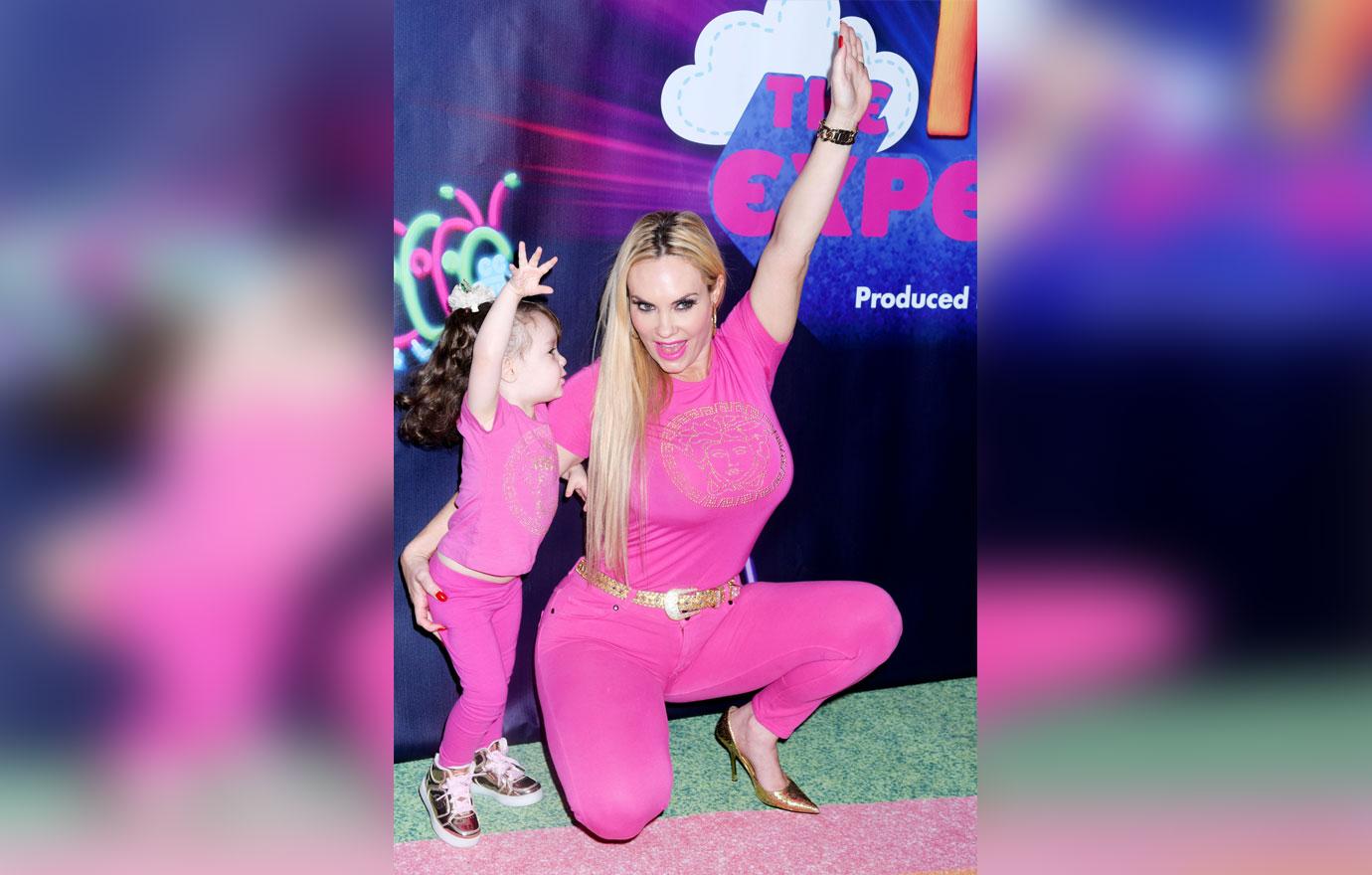 Coco with daughter chanel in pink