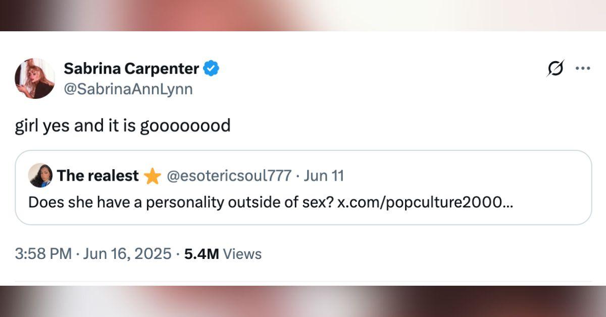 sabrina carpenter hilariously hits back personality suggestive album cover