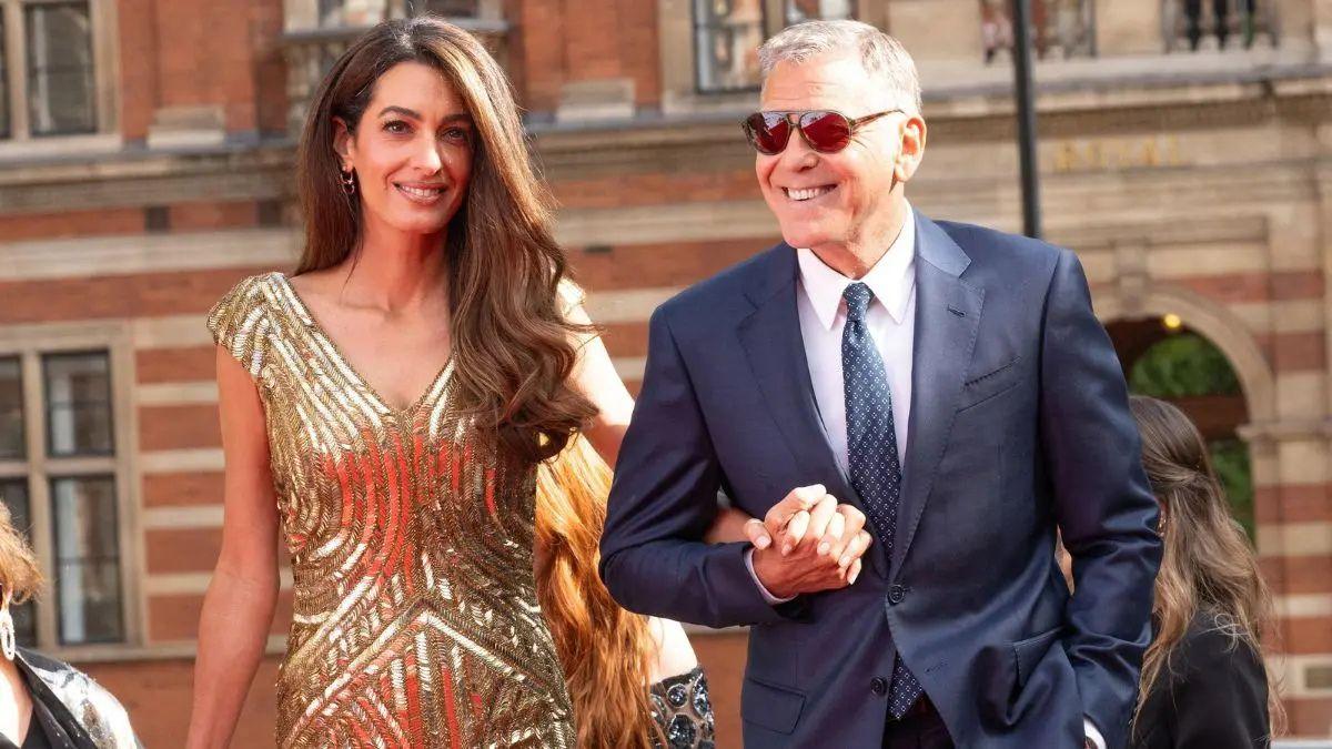 Photo of 'I think that's important for the children to know,' George Clooney joked of his advice to not mix wine and liquor.