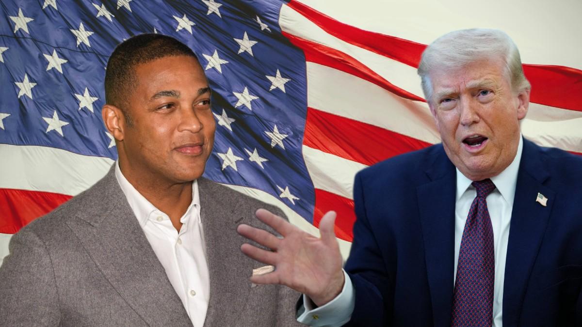split of Don Lemon and Donald Trump. 
