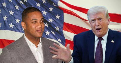 split of Don Lemon and Donald Trump.