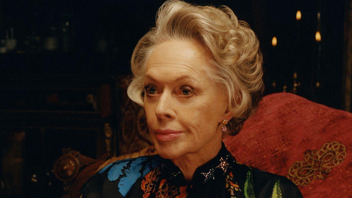 Split photo of Tippi Hedren