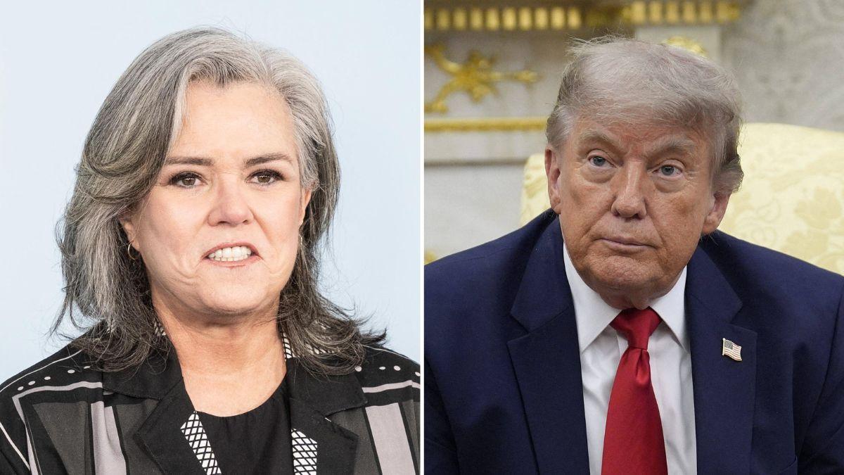 Photo of Rosie O’Donnell and Donald Trump.