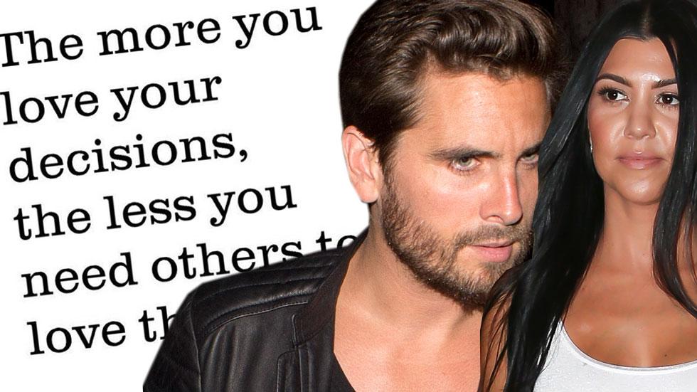 Did Kourtney Kardashian Diss Scott Disick Kuwtk Star Brags About Loving ‘your Decisions After 