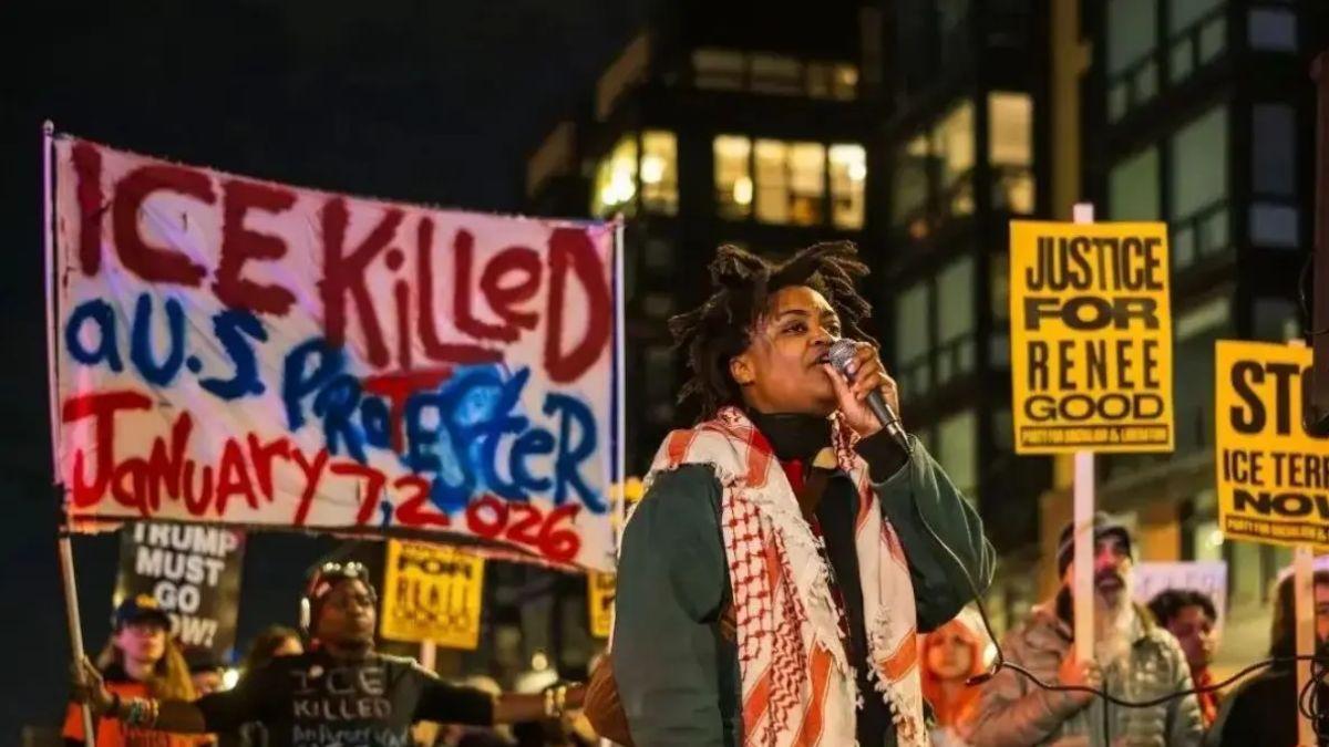 image of People have been protesting the fatal ICE shooting.