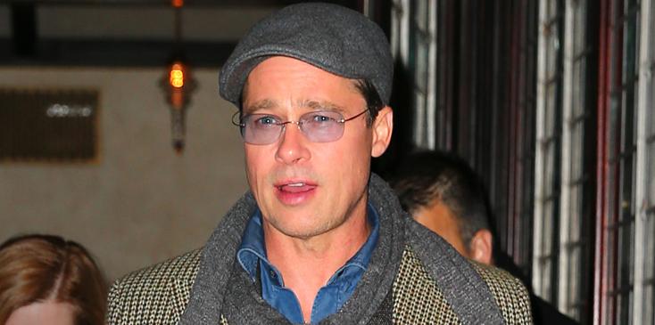 Brad Pitt heads out of his hotel in NYC, to promote his new Film &#8220;The Big Short&#8221;