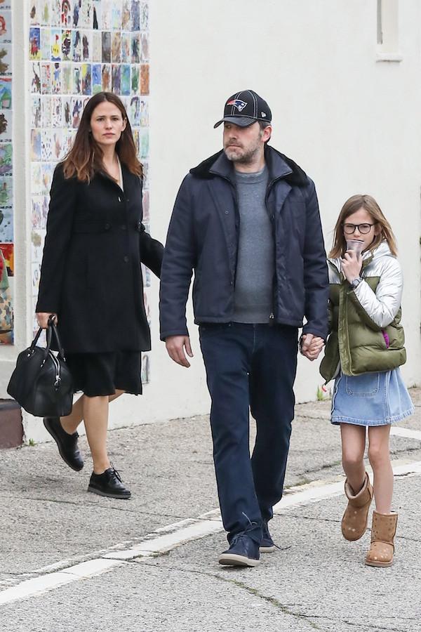 Ben Affleck and Jennifer Garner spend some quiet family time at church