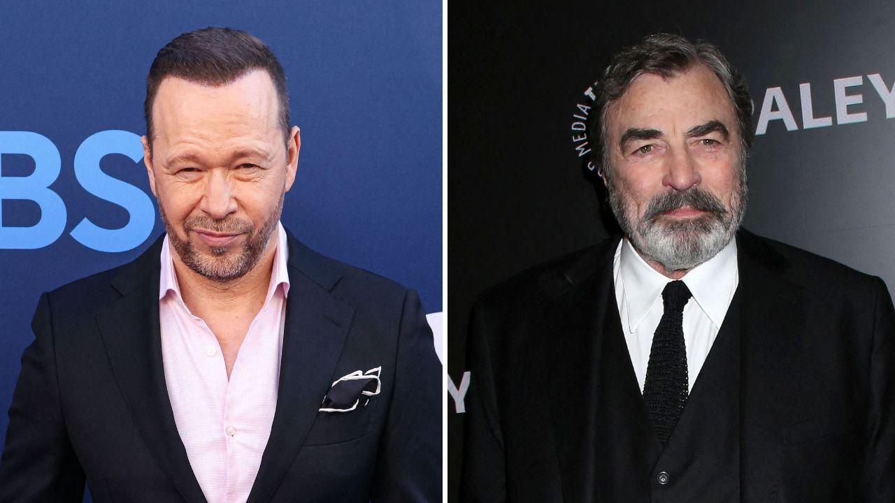 Photo of Donnie Wahlberg and Tom Selleck.