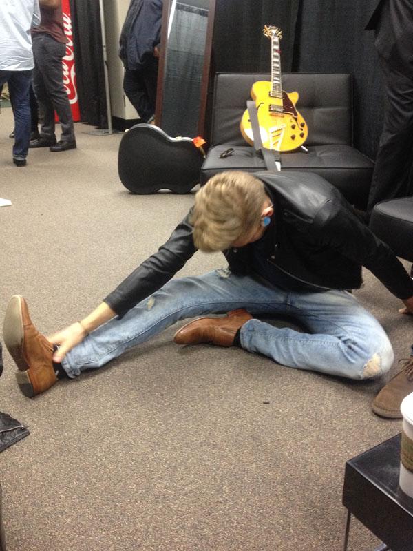 Cody simpson stretching