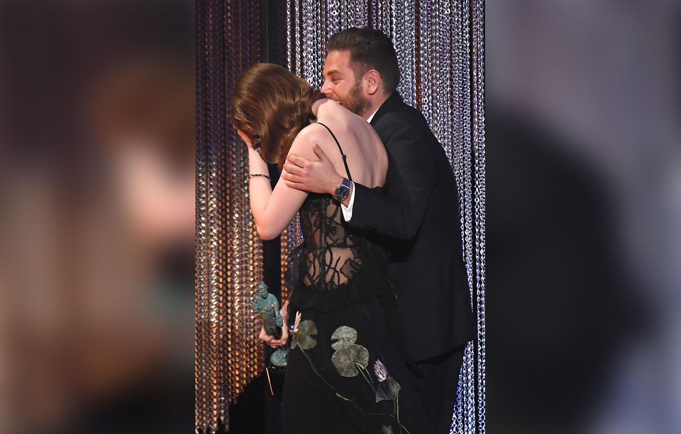 Emma Stone & Jonah Hill Caught ‘Flirting’ On-Set Of Their New Show