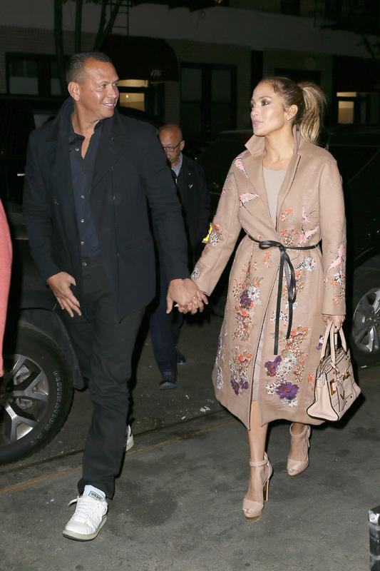 Jennifer Lopez and Alex Rodriguez look smitten as they head to dinner