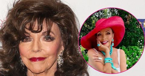 joan collins white swimsuit