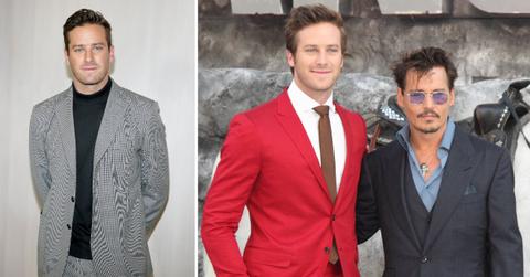 Photo of Armie Hammer and a photo of Armie Hammer with Johnny Depp