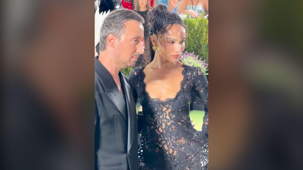 Photo of Zoë Kravitz arrived at the 2026 Met Gala with Saint Laurent creative director Anthony Vaccarello. 