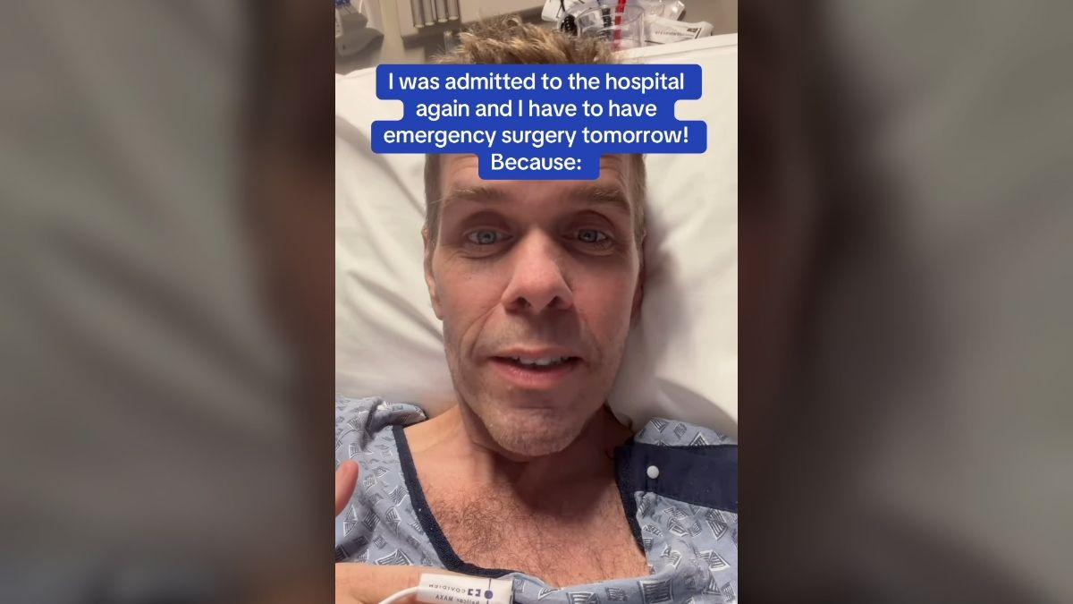 Photo of Perez Hilton revealed he was rushed to emergency surgery.